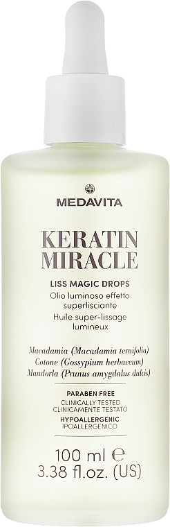 Smoothing Hair Drops - Medavita Keratin Miracle Liss Magic Drops — photo N1