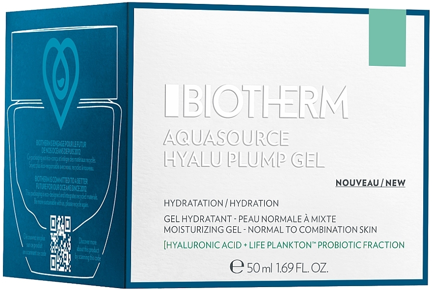 Moisturizing Gel for Normal & Combination Skin - Biotherm Aquasource Hyalu Plump Gel — photo N21