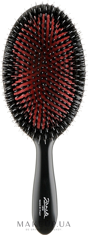 Small Hair Brush with Natural Bristles, 21M, black - Janeke Black Hairbrush — photo N1