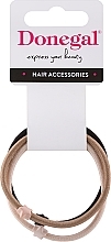 Hair Ties FA-5735, 3 pcs., black, milky, beige - Donegal — photo N1