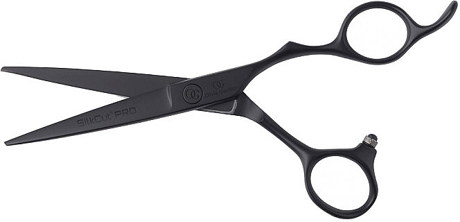 Hair Cutting Scissors, 6,5" - Olivia Garden SilkCut PRO Matt Black 6,5" — photo N2