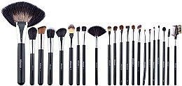 Fragrances, Perfumes, Cosmetics Makeup Brush Set in Rolling Case, 22 pcs, brown - Megaga Professional