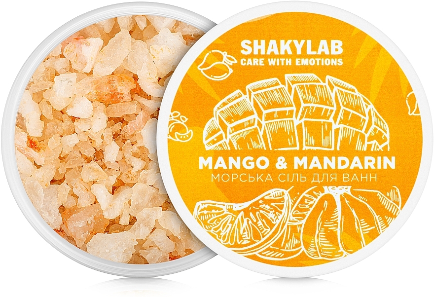 Bath Sea Salt "Mango & Mandarin" - SHAKYLAB Natural Bath Salt — photo N2