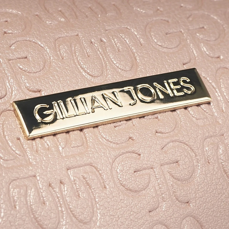 Makeup Bag - Gillian Jones Natascha Toilettry Bag in Beige w. Logo — photo N2