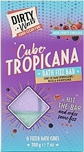 Fragrances, Perfumes, Cosmetics Fizzing Bath Cubes - Dirty Works Cube Tropicana Bath Fizz Bar