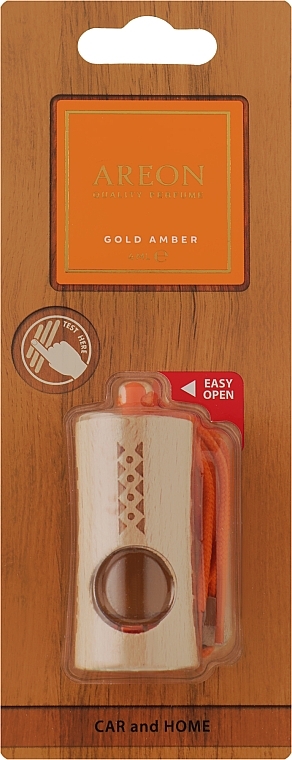 Air Freshener "Gold Amber" - Areon Fresco Premium Gold Amber — photo N1