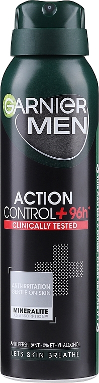 Deodorant-Spray - Garnier Mineral Men Action Control+ Clinically Tested 96H — photo N1