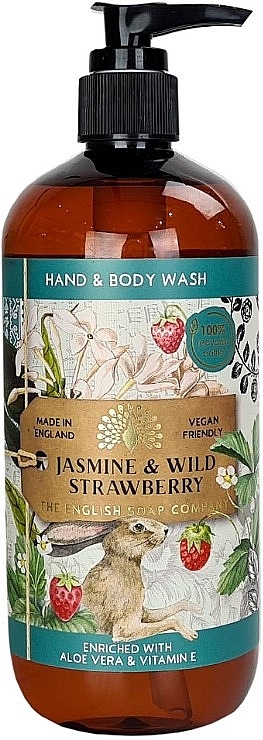 Hand & Body Wash Gel 'Jasmine & Wild Strawberry' - The English Soap Company Anniversary Jasmine & Wild Strawberry Hand & Body Wash — photo N1