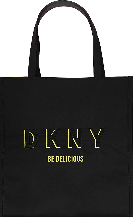 GIFT! Black Textile Shopper - DKNY Be Delicious Fall Tote Bag — photo N1