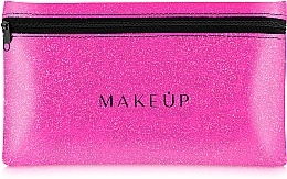 Fragrances, Perfumes, Cosmetics Silicone Makeup Bag, pink "Glitter Pouch", 22x13cm - MAKEUP