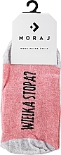 Fragrances, Perfumes, Cosmetics Women Short Socks with Funny Lettering, pink - Moraj