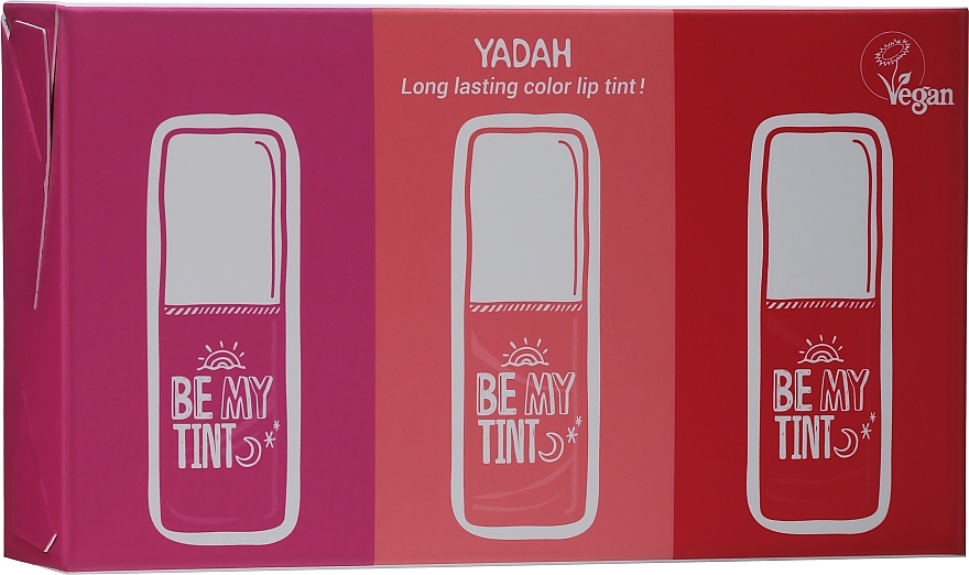 Set - Yadah Long Lasting Color Lip Tint Be My Tint (lip tint/3x2.3g) — photo N2