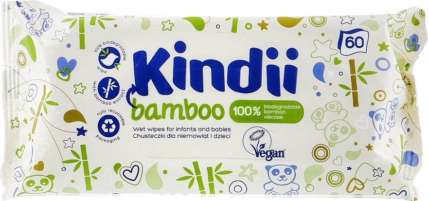 Baby Wet Wipes - Kindi Bamboo — photo N1