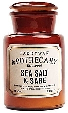 Fragrances, Perfumes, Cosmetics Scented Candle in Jar - Paddywax Apothecary Artisan Made Soywax Candle Sea Salt & Sage