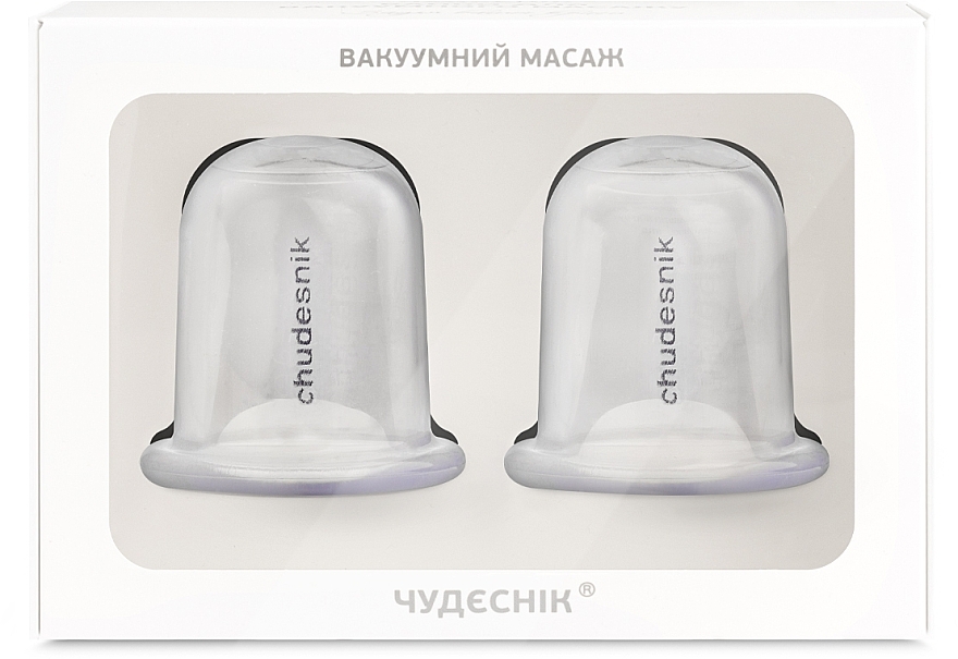 Abdomen & Body Vacuum Cups 'Anti-Cellulite Massage. Magic Body Contours', transparent - Chudesnik — photo N1