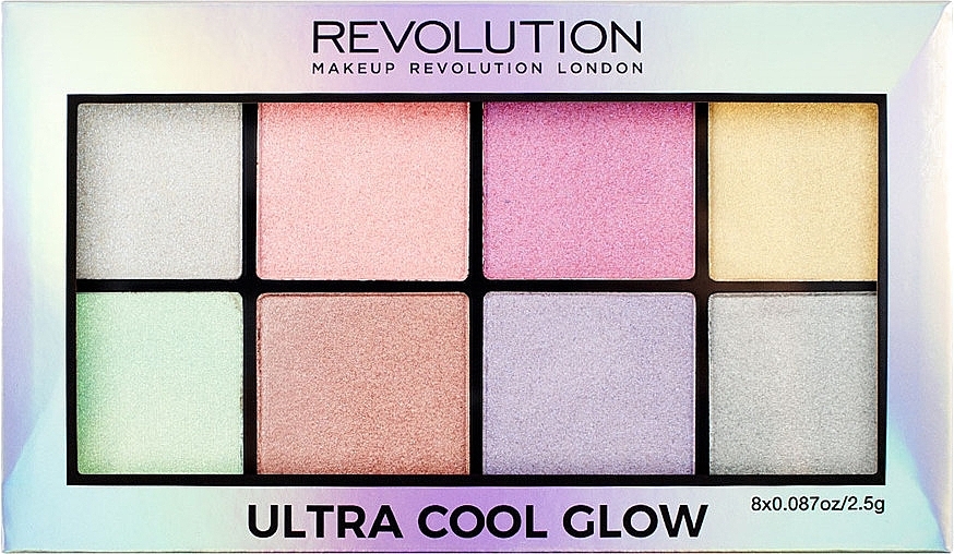 Face Highlighter Palette - Makeup Revolution Ultra Cool Glow — photo N3