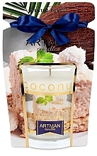 Fragrances, Perfumes, Cosmetics Decorative Candle, 7.4x8.3 cm, in glass - Artman Cookies Coconut