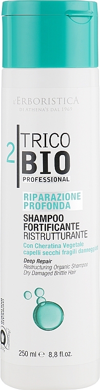 Strengthening & Repairing Shampoo with Vegetable Keratin - Athena's L'Erboristica Trico Bio Shampoo Fortificante Ristrutturante Con Cheratina Vegetale — photo N1