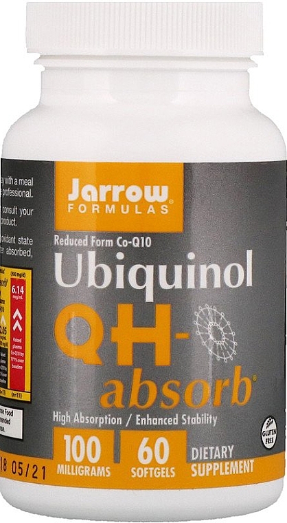 Coenzyme Ubiquinol 100 mg - Jarrow Formulas Ubiquinol QH-Absorb 100 mg — photo N4