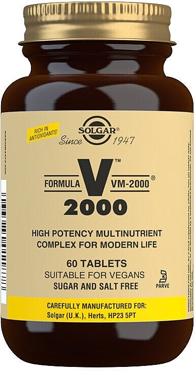 Multinutrient Complex Formula VM-2000, 60 Tablets - Solgar Multinutrient Complex — photo N1