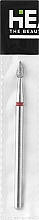 Nail File Drill Bit, bullet, 2,3 mm, red - Head The Beauty Tools — photo N1