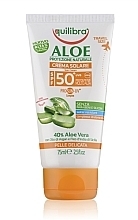 Fragrances, Perfumes, Cosmetics Sunscreen Cream - Equilibra Aloe Line Cream SPF 50+