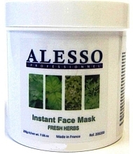 Fragrances, Perfumes, Cosmetics Anti-Inflammatory Soluble Mask "Fresh Herbs" - Alesso Professionnel Instant Face Mask