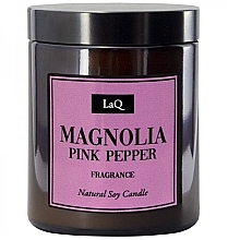 Fragrances, Perfumes, Cosmetics Magnolia & Pink Pepper Natural Soy Candle - LaQ Magnolia Pink Pepper Natural Soy Candle