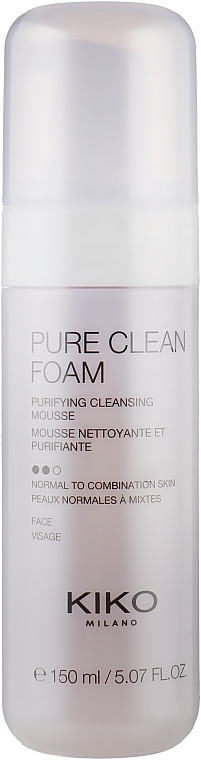 Cleansing Foam - Kiko Milano Pure Clean Foam Normal & Combination Skin — photo N1