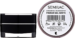 Builder Gel for Nail Extension - Semilac UV Builder Gel French White — photo N1