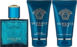 Versace Eros - Set (edt/50ml + shower gel/50ml + after shave/50ml) — photo N2