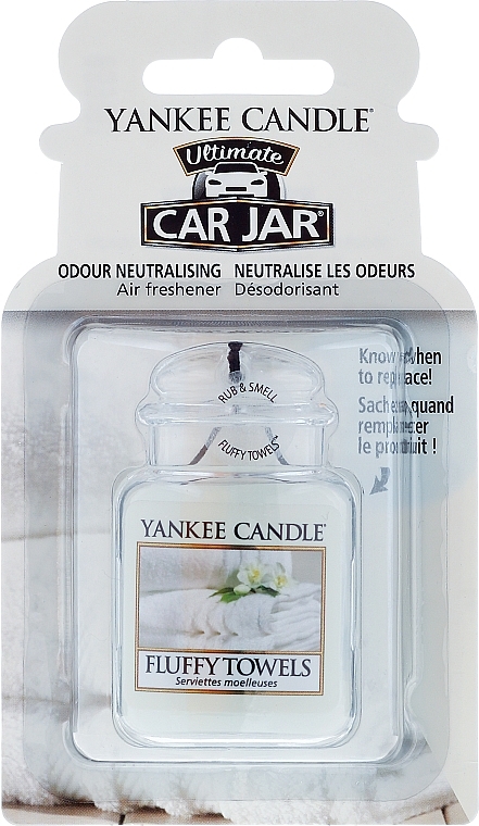 Car Air Freshener - Yankee Candle Car Jar Ultimate Fluffy Towels — photo N1