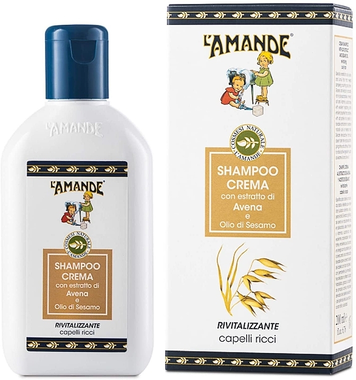 Shampoo for Curly Hair - L'Amande Revitalizing Oat Curly Cream Shampoo — photo N1