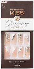 False Nails Set with Glue - Kiss Nails Classy Nails Premium Classy L Long — photo N2