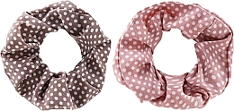 Fragrances, Perfumes, Cosmetics Scrunchie, 23866, brown and pink - Top Choice