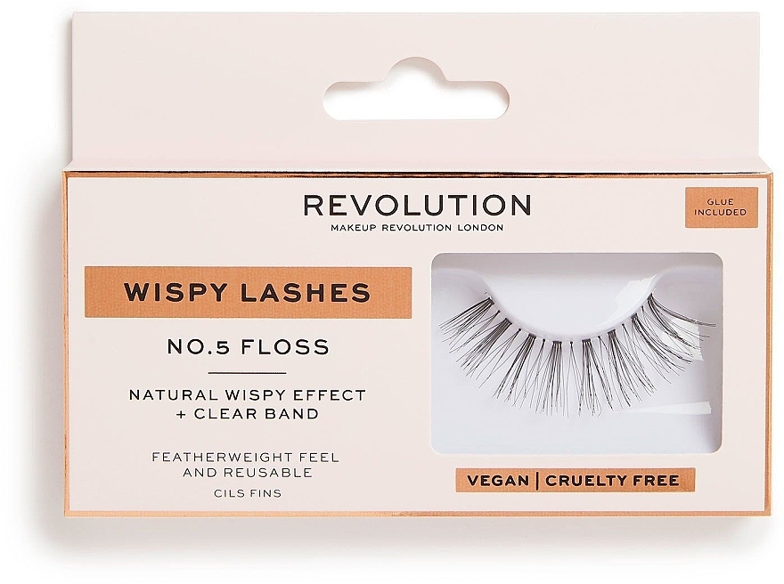 False Lashes - Makeup Revolution No.5 Floss Wispy Lashes — photo N1