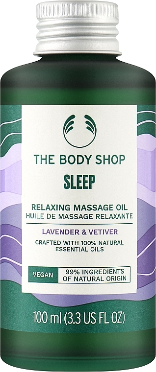 Relaxing Massage Sleep Oil 'Lavender & Vetiver' - The Body Shop Sleep Relaxing Massage Oil — photo N1