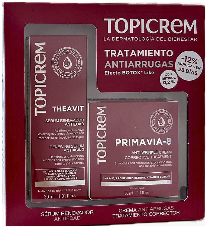 Set - Topicrem AH Primavia-8 & Theavit (f/cr/50ml + serum/30ml) — photo N1