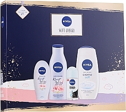 Fragrances, Perfumes, Cosmetics Set - Nivea Soft Cherry Set (sh/gel/250ml + deo/roll-on/50ml + b/balm/200ml + h/cr/75ml)