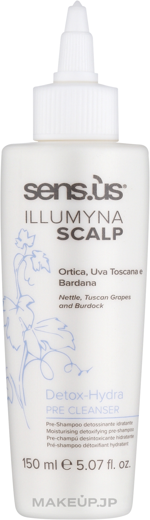 Detoxifying Moisturizing Shampoo - Sensus Illumyna Scalp Detox-Hydra Pre Cleanser — photo 150 ml