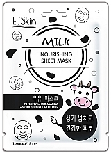 Fragrances, Perfumes, Cosmetics Nourishing Face Mask "Milk Protein" - Skinlite El'Skin Nourishing Milk Sheet Mask