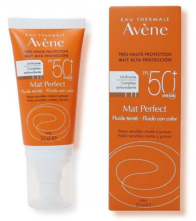 Mattifying Face Fluid - Avene Eau Thermale Mat Perfect SPF 50+ — photo N2