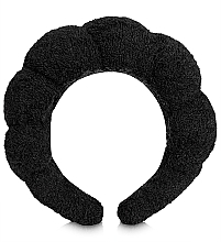 Head Band 'Easy Spa', black - MAKEUP Spa Headband Face Washing Black	 — photo N2