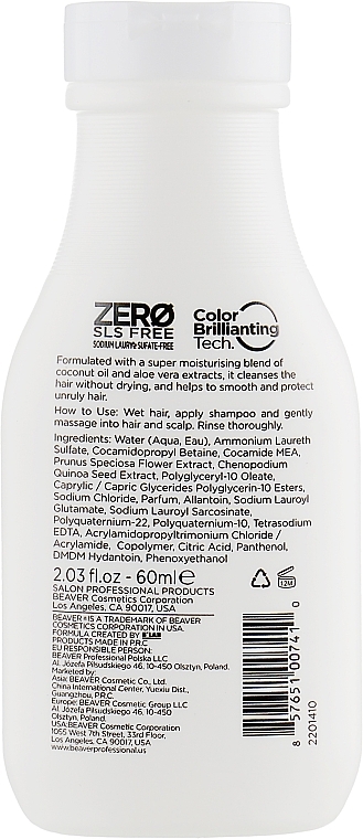 Smoothing Coconut Oil Shampoo for Dry & Unruly Hair - Beaver Professional Moisturizing Coconut Oil & Milk Shampoo — photo N4