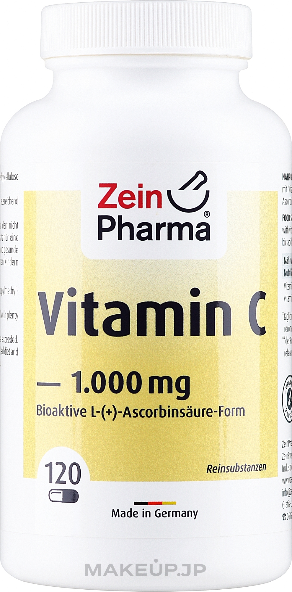 Vitamin C Dietary Supplement, 1000 mg, 120 Caps - ZeinPharma Vitamin C 1000 mg — photo 120 szt.