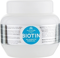Hair Growth Improving Biotin Mask - Kallos Cosmetics Biotin Beautifying Mask — photo N1