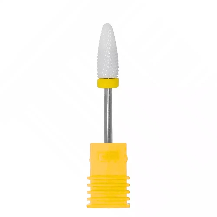 Cone Ceramic Nail Drill Bit, yellow - Sleek Shine — photo N1