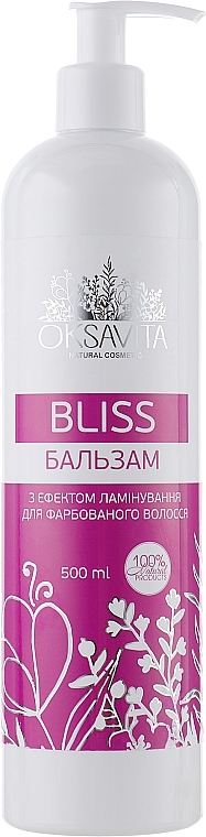 Lamination Conditioner for Colored Hair - Oksavita Bliss Balm — photo N1