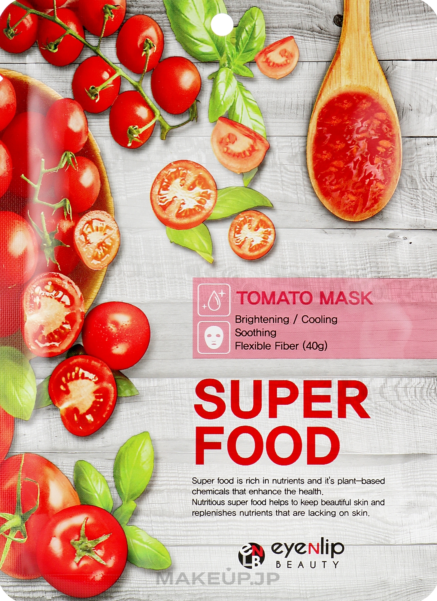 Sheet Face Mask 'Tomato' - Eyenlip Super Food Tomato Mask — photo 23 ml