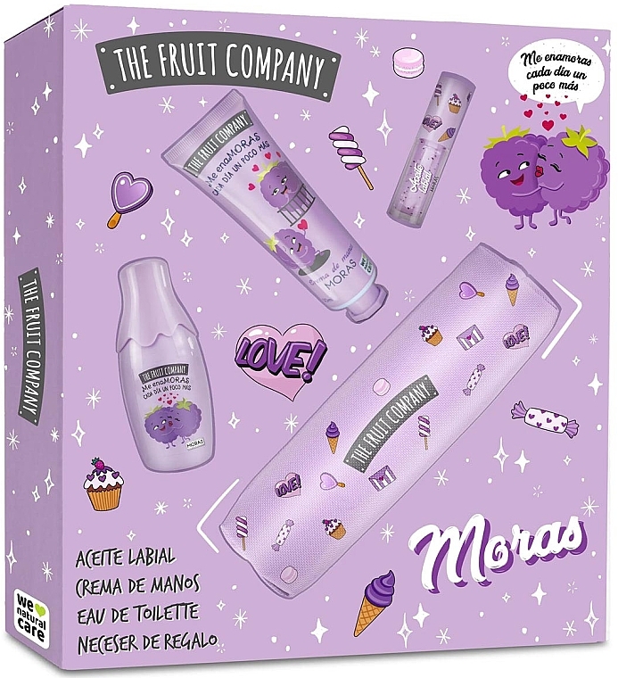 The Fruit Company Moras - Set (edt/40ml + h/cr/50ml/lip/oil/ml + bag) — photo N1